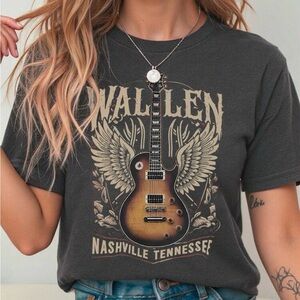 Wallen Graphic Tee with Guitar Design